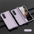 thumbnail image 1 of ELEHOLD Slim Case for Samsung Galaxy Z Fold5,Hinge Protective Case with Pen Holder & Built-in Screen Protector& Stylus Pen,Shockproof Hard PC Skin-Touch Phone Case for Galaxy Z Fold5 2023,Purple, 1 of 9