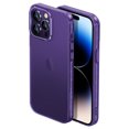 thumbnail image 1 of ELEHOLD Slim Case for iPhone 14 Pro Max 6.7 inch Matte Frosted Case with Metal Camera Lens Frame Anti-Fingerprint Dustproof Shockproof Protective Case,Purple, 1 of 7