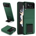 thumbnail image 1 of ELEHOLD Slim Fit Case for Samsung Galaxy Z Flip 4 with Invisible Hidden Kickstand Non-Slip Full Body Shockproof Protective Cover for Samsung Z Flip 4, Green, 1 of 9