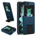 thumbnail image 1 of ELEHOLD Slim Fit Case for Samsung Galaxy Z Flip 5 with Thickened Camera Lens Frame Invisible Foldable Kickstand Non-Slip Full Body Shockproof Protective Cover for Samsung Z Flip 5, Darkblue, 1 of 10