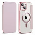 thumbnail image 1 of ELEHOLD Slim Flip Wallet Case for iPhone 14 Plus 6.7" with Transparent Clear Back RFID Card Holders Magnetic Closure Compatible with MagSafe Shockproof Anti-Scratches Case,Pink, 1 of 6