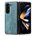 thumbnail image 1 of ELEHOLD Slim Leather Case for Samsung Galaxy Z Fold 5, Luxury Premium Leather Embossed Pattern Full Body Protection Shockproof Scratch-Resistant Case for Samsung Z Fold 5, Green, 1 of 10