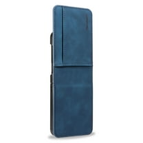 ELEHOLD Slim Leather Case for Samsung Z Flip 5 Purse Case for Women Men, Credit Card Slot Holder Lightweight Protective Case for Samsung Galaxy Z Flip 5,Blue