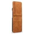 thumbnail image 1 of ELEHOLD Slim Leather Case for Samsung Z Flip 5 Purse Case for Women Men, Credit Card Slot Holder Lightweight Protective Case for Samsung Galaxy Z Flip 5,Brown, 1 of 6