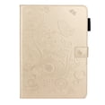 thumbnail image 1 of ELEHOLD Slim Leather Case for iPad 10th Gen 10.9" 2022, Embossed Butterflies Pattern with Card Slots Kickstand Multi-Functional Folio Shockproof Case,Gold, 1 of 6