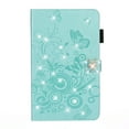 thumbnail image 1 of ELEHOLD Slim Leather Case for iPad 10th Gen 10.9" 2022, Embossed Butterflies Pattern Glitter Diamond Card Slots Kickstand Multi-Functional Folio Case,Green, 1 of 6