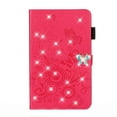 thumbnail image 1 of ELEHOLD Slim Leather Case for iPad 10th Gen 10.9" 2022, Embossed Butterflies Pattern Glitter Diamond Card Slots Kickstand Multi-Functional Folio Case,Rose, 1 of 6