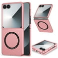 thumbnail image 1 of ELEHOLD Slim Magnetic Case for Samsung Galaxy Z Flip 7 Magnetic Mag-Safe Compatible Non-Slip Anti-Scratch Anti-Fingerprint Shockproof Lightweight Case for Galaxy Z Flip 7,Pink, 1 of 7