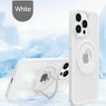 thumbnail image 1 of ELEHOLD Slim Magnetic Case for iPhone 14 Pro,Hybrid Rugged Case with Foldable Kickstand Bracket Compatible with MagSafe Shockproof Case for iPhone 14 Pro,White, 1 of 7
