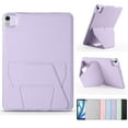 thumbnail image 1 of ELEHOLD Slim Tablet Case for iPad 5th/6th/8th Generation, Foldable Stand Magnetic Shockproof Lightweight Soft Silicone Back Shell Cover for iPad 5th/6th/8th Generation, Purple, 1 of 7