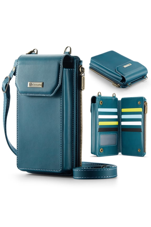 Small Crossbody Universal Phone Bag RFID Blocking Women Wallet Cellphone Credit Card Purse with Adjustable Shoulder Hand Strap,Green