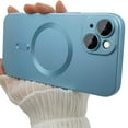 thumbnail image 1 of ELEHOLD Soft Shockproof Case for iPhone 15 Plus 6.7",Camera Lens Protector MagSafe Compatible Anti-Fingerprint Anti-Scratch Protective Shell iPhone 15 Plus Silicone Cover,Blue, 1 of 5