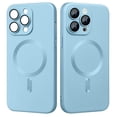 thumbnail image 1 of ELEHOLD Soft Shockproof Case for iPhone 15 Pro 6.1",Camera Lens Protector MagSafe Compatible Anti-Fingerprint Anti-Scratch Protective Shell iPhone 15 Pro Silicone Cover,Blue, 1 of 5