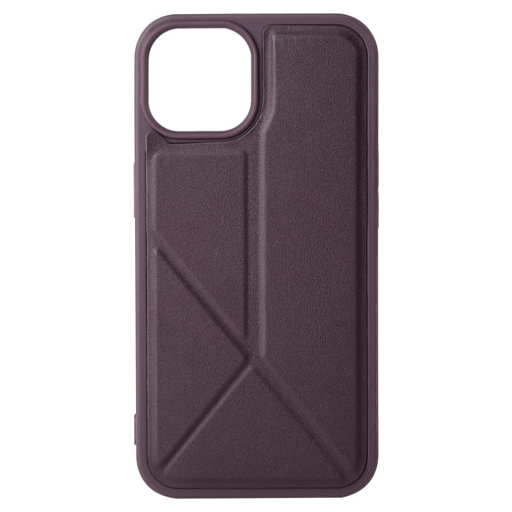ELEHOLD Stand Case for iPhone 13,Leather Case with TPU Shockproof Bumper Foldable Kickstand Slim Lightweight Protective Case,Purple