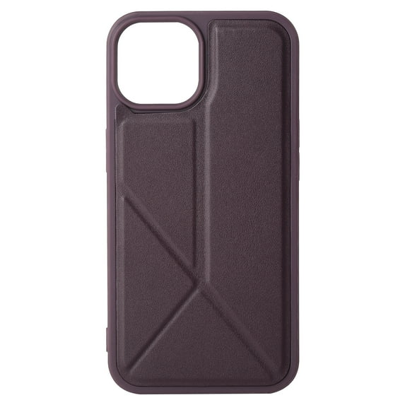 ELEHOLD Stand Case for iPhone 13 Pro Max,Leather Case with TPU Shockproof Bumper Foldable Kickstand Slim Lightweight Protective Case,Purple