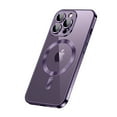 thumbnail image 1 of ELEHOLD Strong Magnetic Clear Case for iPhone 13 Pro Max, Compatible with MagSafe, Slim Plating Shockproof Protective Cover for iPhone 13 Pro Max, Purple, 1 of 6