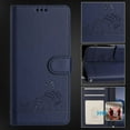 thumbnail image 1 of ELEHOLD for T-Mobile Revvl 7 Wallet Case, Embossed Cat PU Leather RFID Blocking Credit Card Slot Kickstand Support Wireless Charging Shockproof Case with Crossbody Strap for T-Mobile Revvl 7,Blue, 1 of 11
