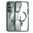 thumbnail image 1 of ELEHOLD Transparent Case For Samsung Galaxy S24 Shockproof Magnetic Rugged Cover, MagSafe Compatible, Metal Key, Slim&Lightweight, Green, 1 of 8