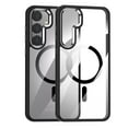 thumbnail image 1 of ELEHOLD Transparent Case For Samsung Galaxy S24 Ultra Shockproof Magnetic Rugged Cover, MagSafe Compatible, Metal Key, Slim&Lightweight, Black, 1 of 8