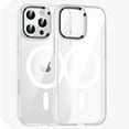 thumbnail image 1 of ELEHOLD Transparent Case For iPhone 16 Pro Shockproof Magnetic Rugged Cover, MagSafe Compatible, Metal Key, Slim&Lightweight, Clear, 1 of 8