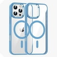 thumbnail image 1 of ELEHOLD Transparent Case For iPhone 16 Pro Shockproof Magnetic Rugged Cover, MagSafe Compatible, Metal Key, Slim&Lightweight, Skyblue, 1 of 8