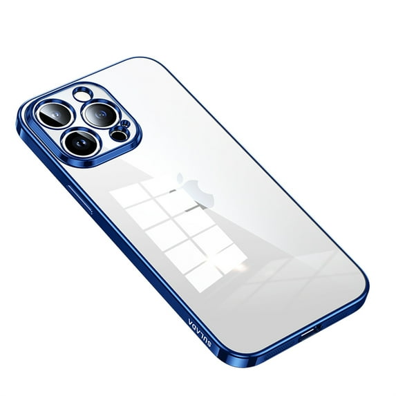ELEHOLD Transparent Clear Case for iPhone 15 Pro,Slim Lightweight All-Inclusive Lens Protection Anti-Yellowing Shockproof Durable Clear Case for iPhone 15 Pro 6.1",Blue