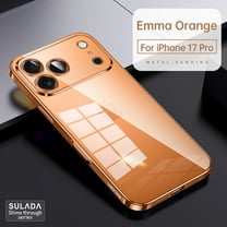 ELEHOLD Transparent Clear Case for iPhone 17 Pro,Shockproof Slim Lightweight All-Inclusive Lens Cover Anti-Yellowing Shockproof Durable Clear Case for iPhone 17 Pro, Orange