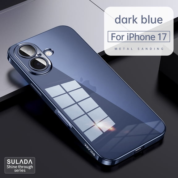 ELEHOLD Transparent Clear Case for iPhone 17,Shockproof Slim Lightweight All-Inclusive Lens Cover Anti-Yellowing Shockproof Durable Clear Case for iPhone 17, Blue