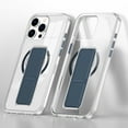 thumbnail image 1 of ELEHOLD Transparent Phone Case For iPhone 15, Slim Wrist Strap Invisible Kickstand Mag-Safe Magnetic Charging Drop Protection Shockproof Clear Phoen Case ,Darkblue, 1 of 7