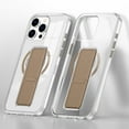 thumbnail image 1 of ELEHOLD Transparent Phone Case For iPhone 16 Pro, Slim Wrist Strap Invisible Kickstand Mag-Safe Magnetic Charging Drop Protection Shockproof Clear Phoen Case ,Brown, 1 of 7