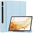 thumbnail image 1 of ELEHOLD Tri-Fold Folio Case for Samsung Galaxy Tab S9+ 12.4-Inch 2023 (SM-X810/X816/X818), with Auto Wake/Sleep Kickstand Function Pen Holder Shockproof Protective Leather Cover,Blue, 1 of 8