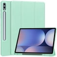 thumbnail image 1 of ELEHOLD Tri-Fold Folio Case for Samsung Galaxy Tab S10+ ,with Auto Wake/Sleep Kickstand Function Pen Holder Shockproof Protective Leather Cover, Mint, 1 of 10