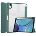 thumbnail image 1 of ELEHOLD Trifold Case for iPad Pro 12.9" - Auto Wake Sleep Function Kickstand Built-in Pencil Holder Acrylic Clear Back Shockproof Cover for iPad Pro 12.9 inch 6th/5th/4th/3th Gen,Deep Green, 1 of 8
