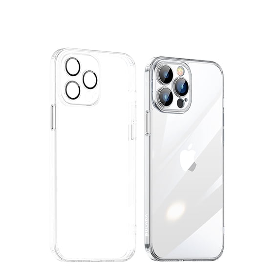 ELEHOLD Ultra Slim Diamond Clear Rugged Case for iPhone 14 6.1 inch ,Luxury Crystal Transparent PC Bumper Shockproof Dust-proof Glass All-in-one Camera Lens Protector Fit Case,Clear