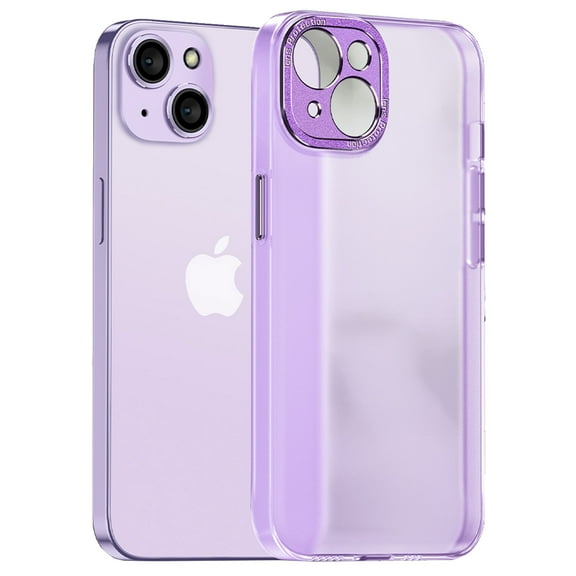 ELEHOLD Ultra Slim Frosted Rugged Case for iPhone 14 Plus 6.7 inch,Lightweight TPU and Clear PC with Lens Protection  All-Inclusive Not Yellowing Technology Full Body Shockproof Protective Case,Purple