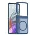 thumbnail image 1 of ELEHOLD Ultra-Thin Magnetic Case For Motorola Razr+ 2025/2024, Shockproof TPU Frame Hard PC Back, Matte Anti-Fingerprint Protective Magnetic Protective Case For Motorola Razr+ 2025/2024,Darkblue, 1 of 5