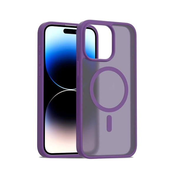 ELEHOLD Ultra-Thin Magnetic Case For iPhone 11, Shockproof TPU Frame Hard PC Back Matte Anti-Fingerprint Protective Magnetic Protective Case For iPhone 11,Darkpurple