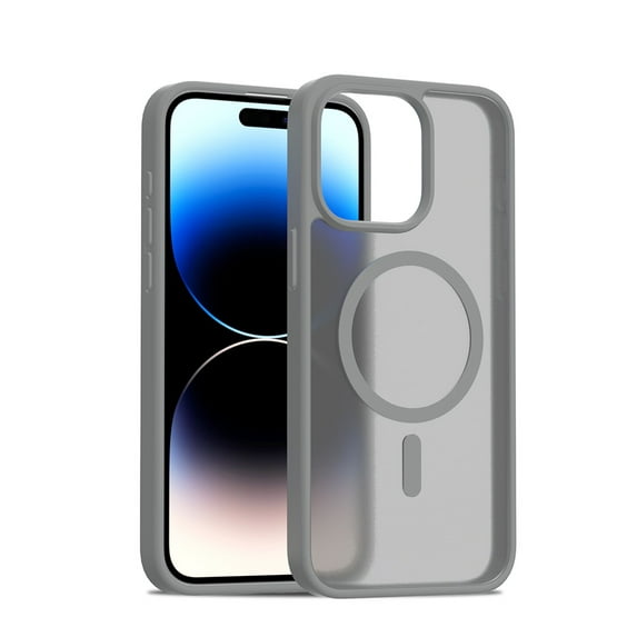 ELEHOLD Ultra-Thin Magnetic Case For iPhone 13 Mini, Shockproof TPU Frame Hard PC Back Matte Anti-Fingerprint Protective Magnetic Protective Case For iPhone 13 Mini,Gray