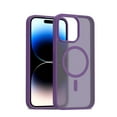 thumbnail image 1 of ELEHOLD Ultra-Thin Magnetic Case For iPhone 14 Pro Max, Shockproof TPU Frame Hard PC Back Matte Anti-Fingerprint Protective Magnetic Protective Case For iPhone 14 Pro Max,Darkpurple, 1 of 5