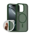 thumbnail image 1 of ELEHOLD Ultra-Thin Magnetic Case For iPhone 16 Plus, Shockproof TPU Frame Hard PC Back Matte Camera Control Button Magnetic Protective Case For iPhone 16 Plus,Darkgreen, 1 of 7