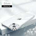 thumbnail image 1 of ELEHOLD Ultra-thin Plating Clear Glass Case for iPhone 14 6.1"2022,with Shockproof Anti-scratch Crystal-clear Back Ultra-thin Lightweight Case Cover, Silver, 1 of 10