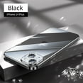 thumbnail image 1 of ELEHOLD Ultra-thin Plating Clear Glass Case for iPhone 14 Plus 6.7"2022,with Shockproof Anti-scratch Crystal-clear Back Ultra-thin Lightweight Case Cover, Black, 1 of 9