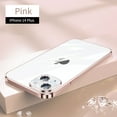thumbnail image 1 of ELEHOLD Ultra-thin Plating Clear Glass Case for iPhone 14 Plus 6.7"2022,with Shockproof Anti-scratch Crystal-clear Back Ultra-thin Lightweight Case Cover, Pink, 1 of 9