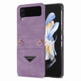 thumbnail image 1 of ELEHOLD Wallet Case Compatible with Galaxy Z Flip 3 6.7 inch,Adjustable Crossbody Lanyard Durable Card Slots Shockproof Protective Phone Cover,Purple, 1 of 6
