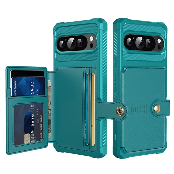 ELEHOLD Wallet Case for Google Pixel 10 /10 Pro,  Shockproof Credit Card Slot PU Leather Case Support Magnetic Car Mount Flip Stand Cover for Google Pixel 10 /10 Pro,Green