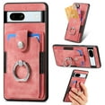 thumbnail image 1 of ELEHOLD Wallet Case for Google Pixel 7,with Card Holder 360° Rotation Ring Holder Stand Function Shockproof Anti-Scratch Protective Luxury Leather Purse Case,pink, 1 of 8