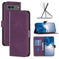 thumbnail image 1 of ELEHOLD Wallet Case for Google Pixel 7a, Embossed Pattern Flip Folio Card Slots Kickstand Magnetic Clasp Premium Leather Wallet Case for Google Pixel 7A,Purple, 1 of 8
