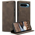 thumbnail image 1 of ELEHOLD Wallet Case for Google Pixel 9A with Card Slots Money Pocket Kickstand Function Magnetic Closure Shockproof Protective Case for Google Pixel 9A, Coffee, 1 of 10