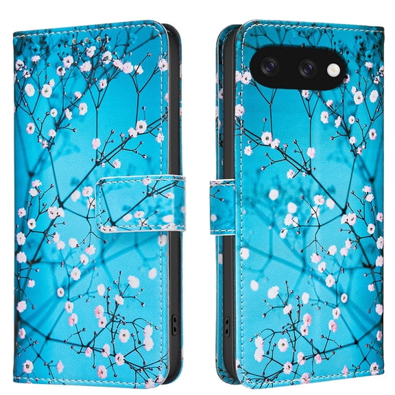 ELEHOLD Wallet Case for Google Pixel 9A, PU Leather Patterned Flip Folio Stand Card Slots Magnetic Closure  Shockproof Protective Case for Women Girls,G