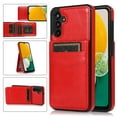 thumbnail image 1 of ELEHOLD Wallet Case for Samsung Galaxy A14 5G Credit Card Slots Premium Leather Magnetic Buckle Vertical & Horizontal Kickstand Function Shockproof Flip Wallet Cover,Red, 1 of 7